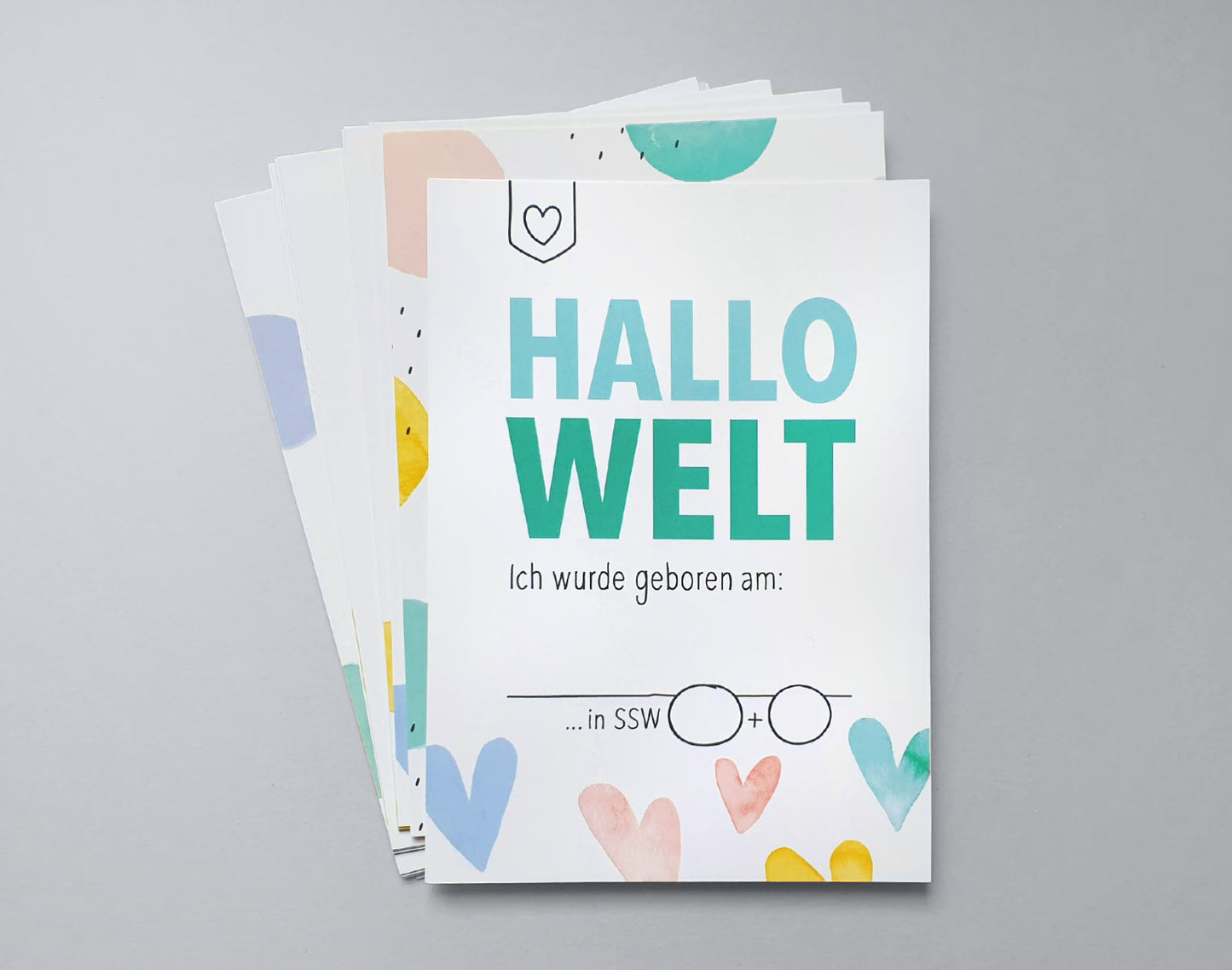 Ansicht der HerzSeiten Meilensteinkarten ohne Umverpackung