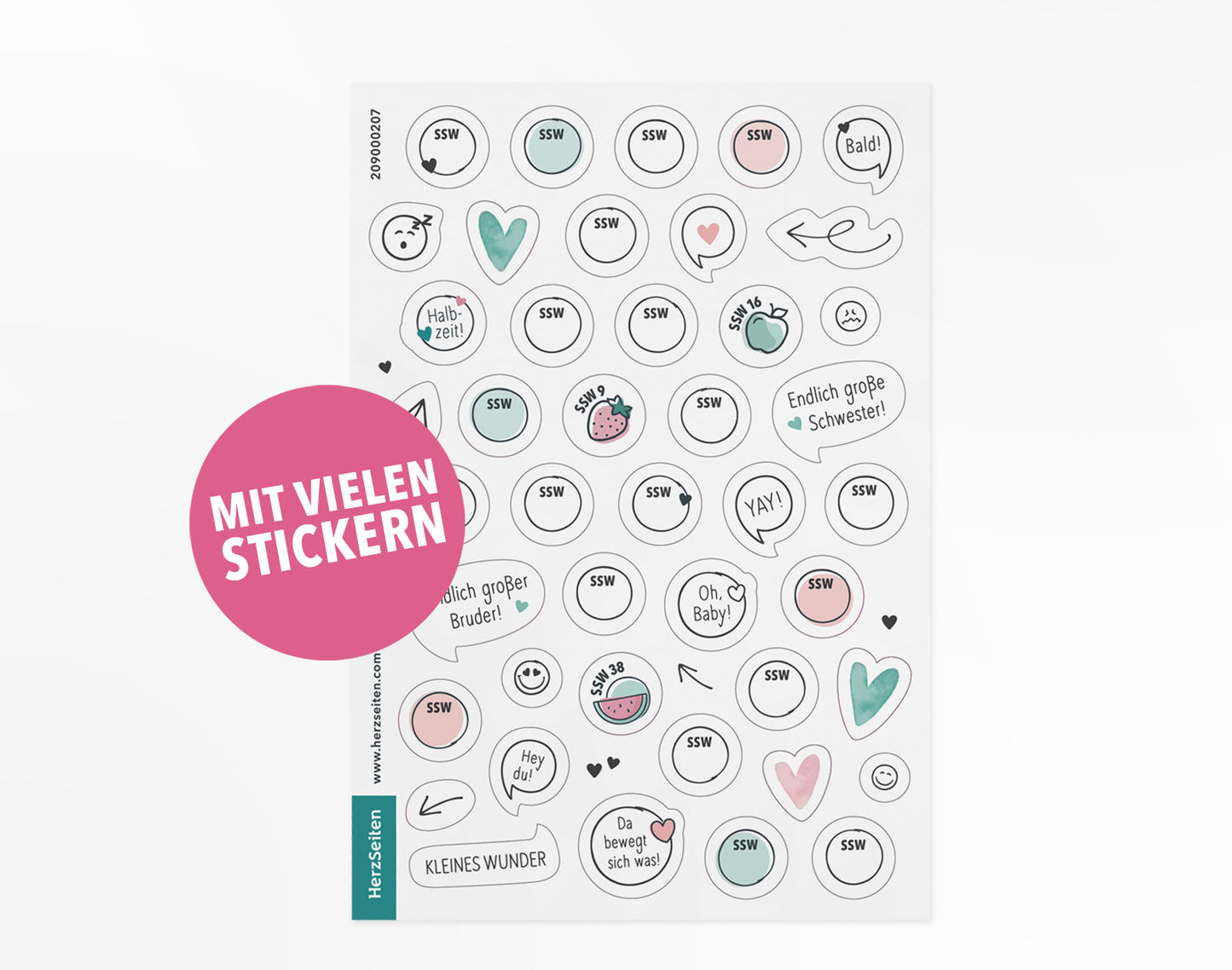 Stickerbogen zum Album "Wir erwarten ein Baby"