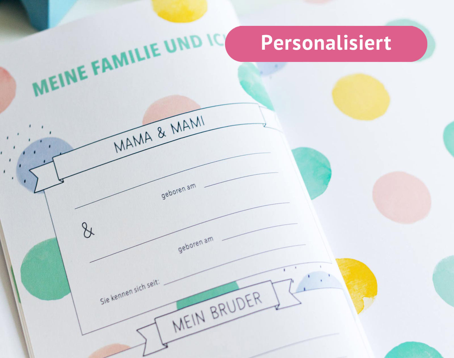 Anicht Familienseite: Die Ansprache der Eltern und Anzahl der Geschwister wird personalisiert.
