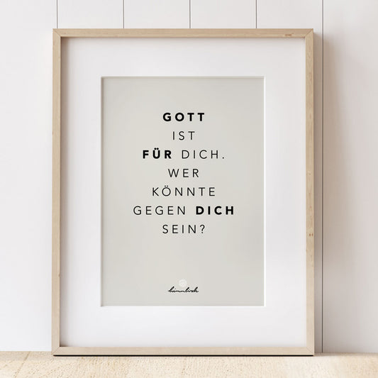Art Print DIN A4 – „Gott ist für dich“
