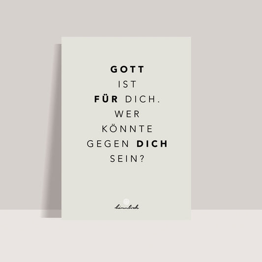 Art Print DIN A4 – „Gott ist für dich“