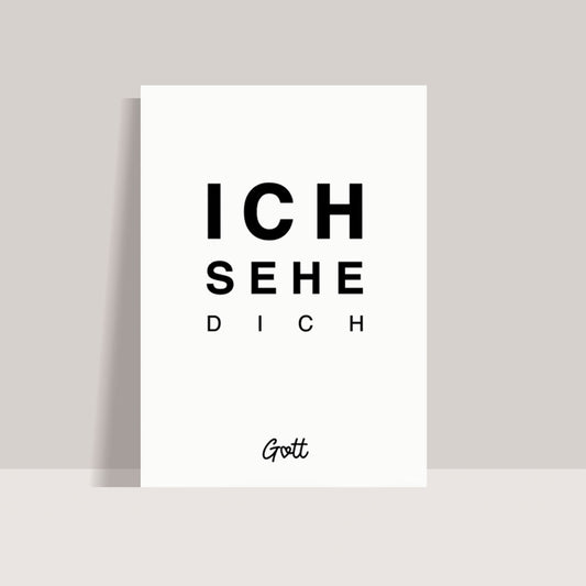 Art Print DIN A4 – „Ich sehe dich. Gott.“