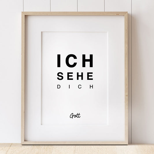 Art Print DIN A4 – „Ich sehe dich. Gott.“
