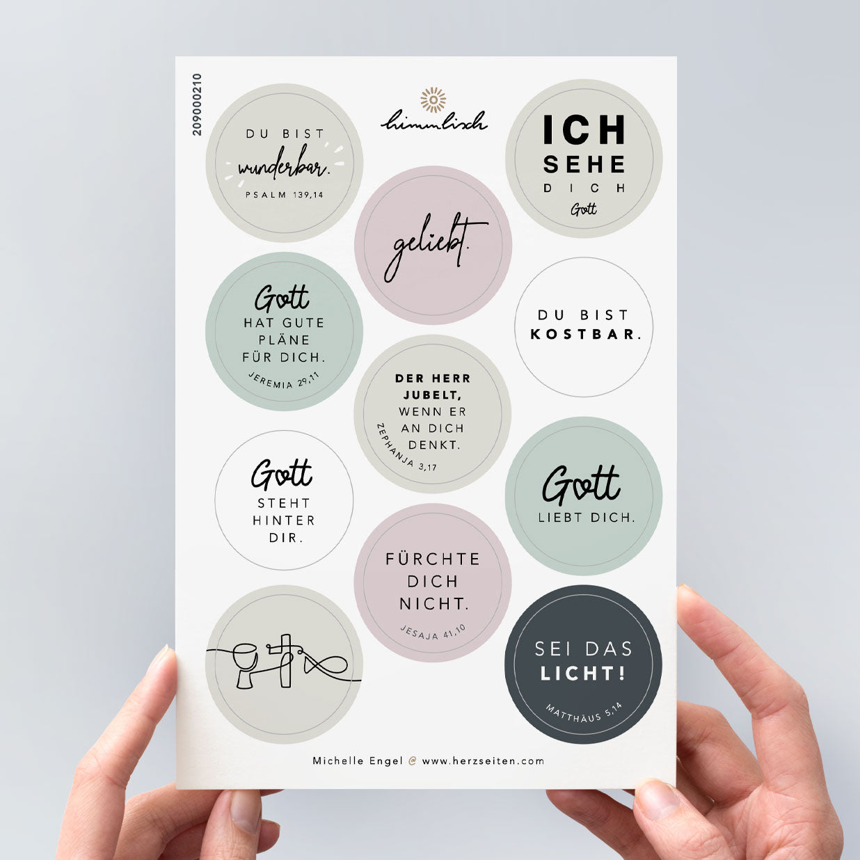 Stickerbgen mit christlichen Bibelzitaten