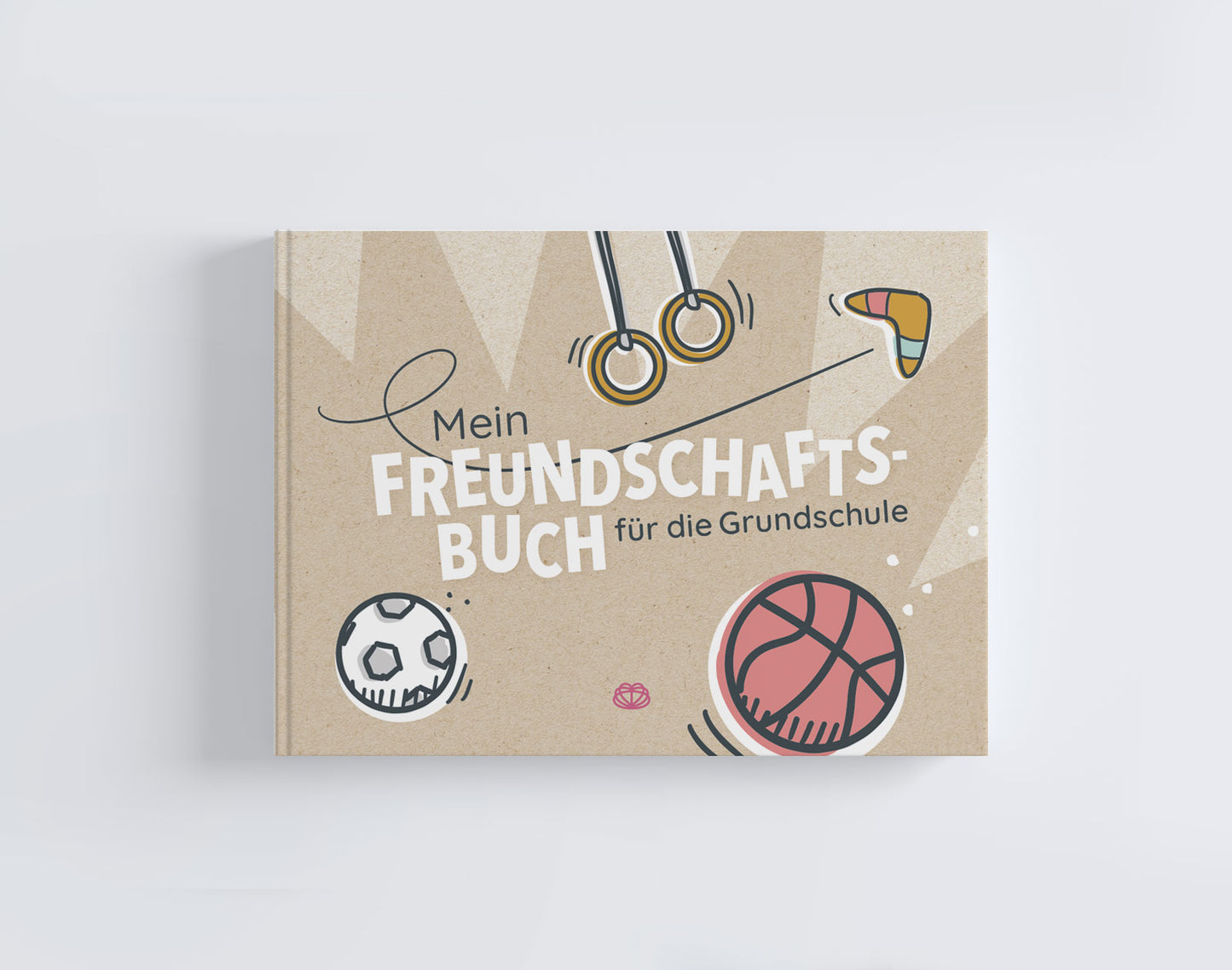 Coverbild "Mein Freundschaftsbuch für die Grundschule" - Geschlechtsneutrales Album mit Sportillustrationen und Fragen rund um Schule, Alltag und Stärken. Ideal für bewegungsfreudige Mädchen und Jungen.