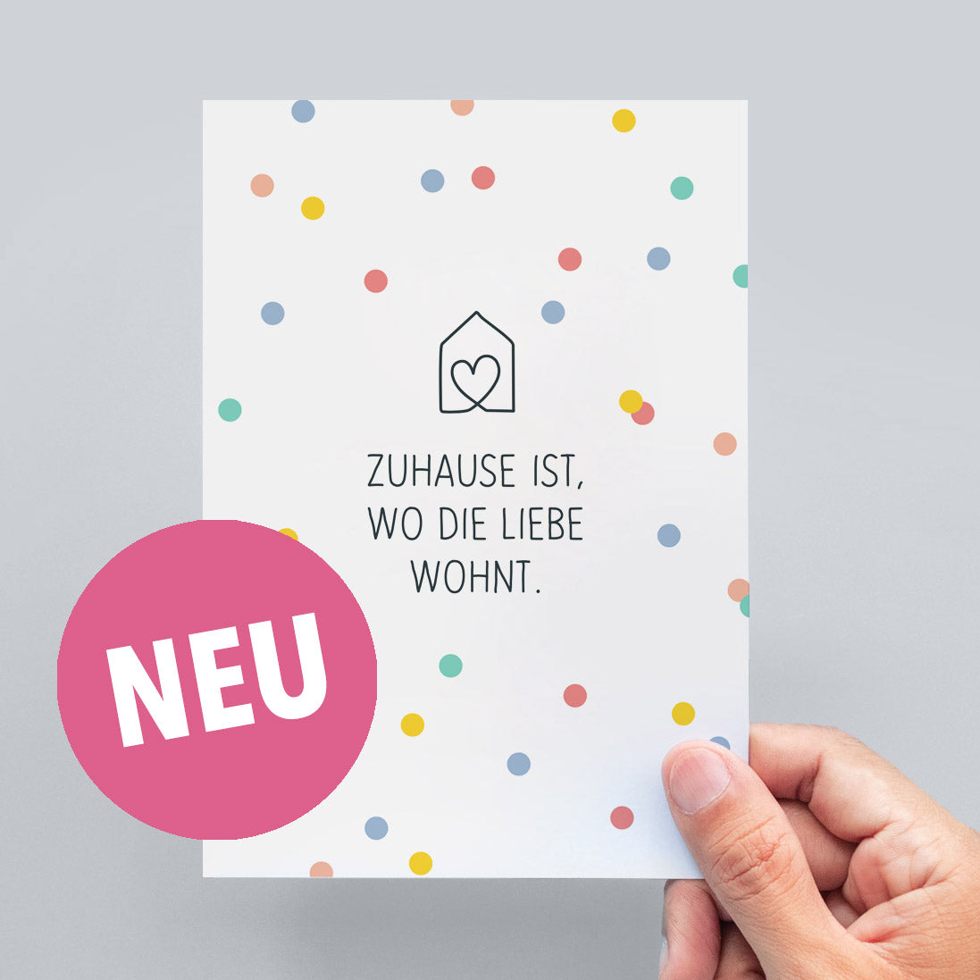 Wohnt Postkarte