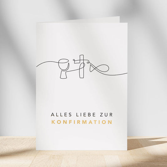 Schlichte Grußkarte zur Konfirmation - von Michelle Engel