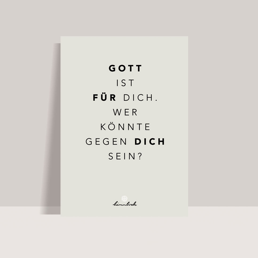 Art Print DIN A4 – „Gott ist für dich“