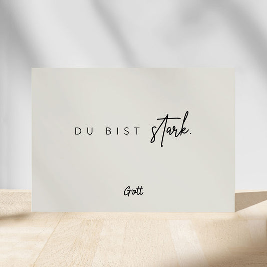 Christliche Affirmationskarte – Du bist stark.