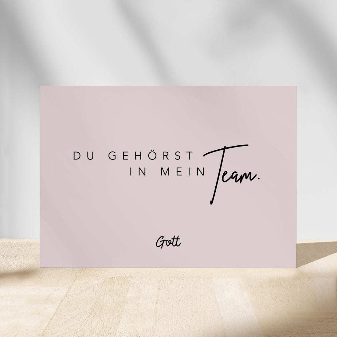 Christliche Affirmationskarte – Du gehörst in mein Team.