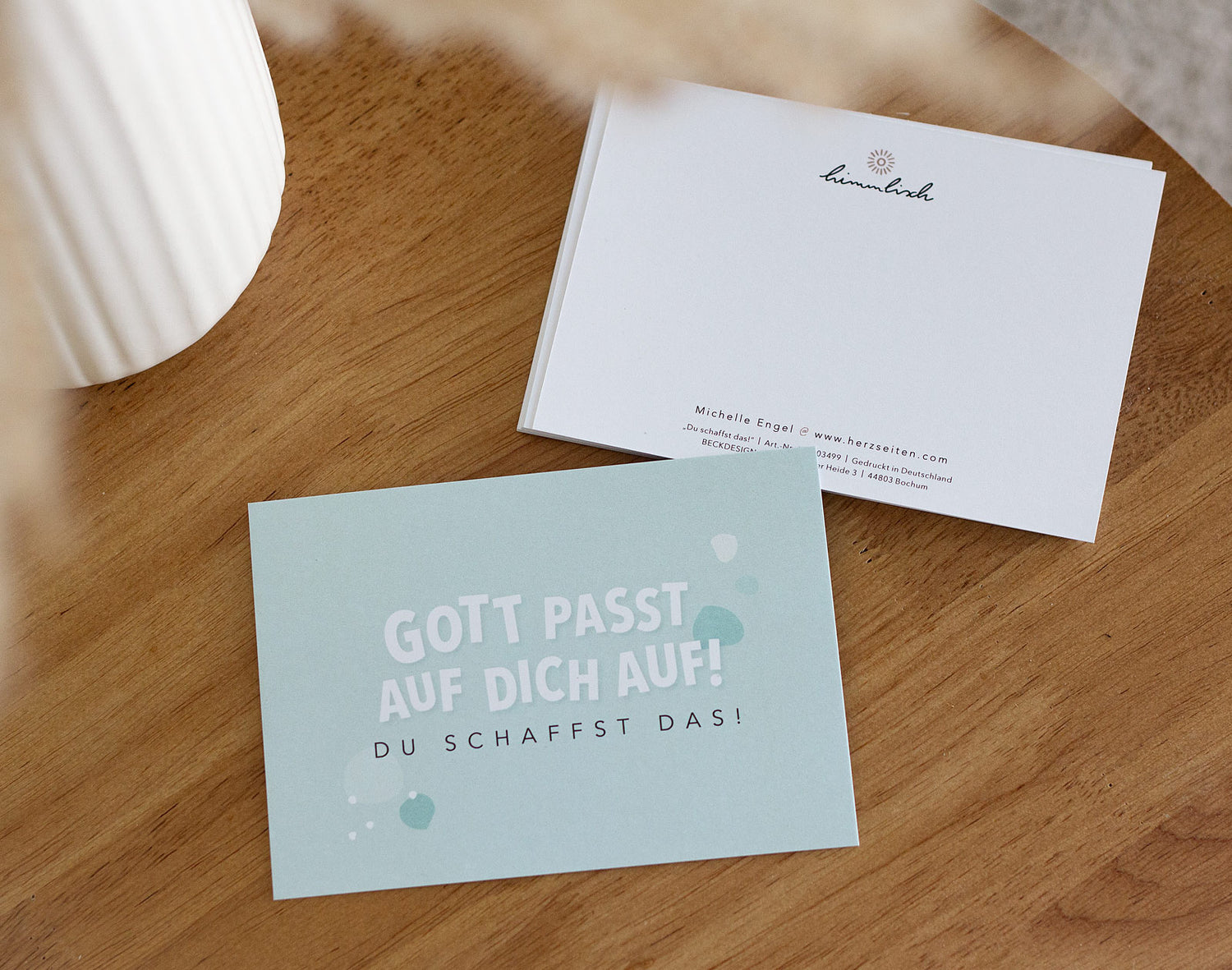 ermutigende Postkarte "Gott passt auf dich auf"