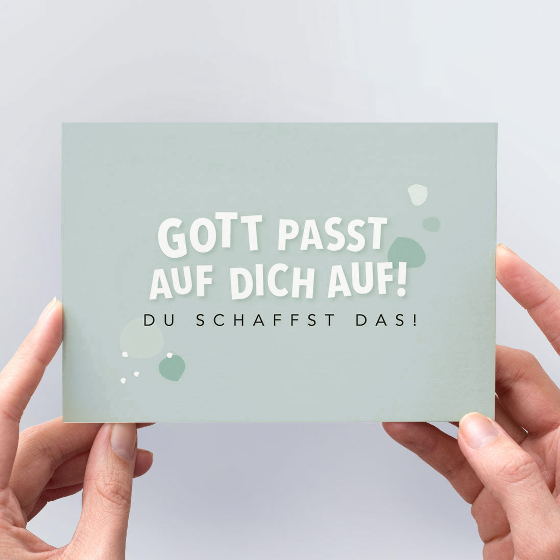 Postkarte "Gott passt auf dich auf! Du schaffst das!"
