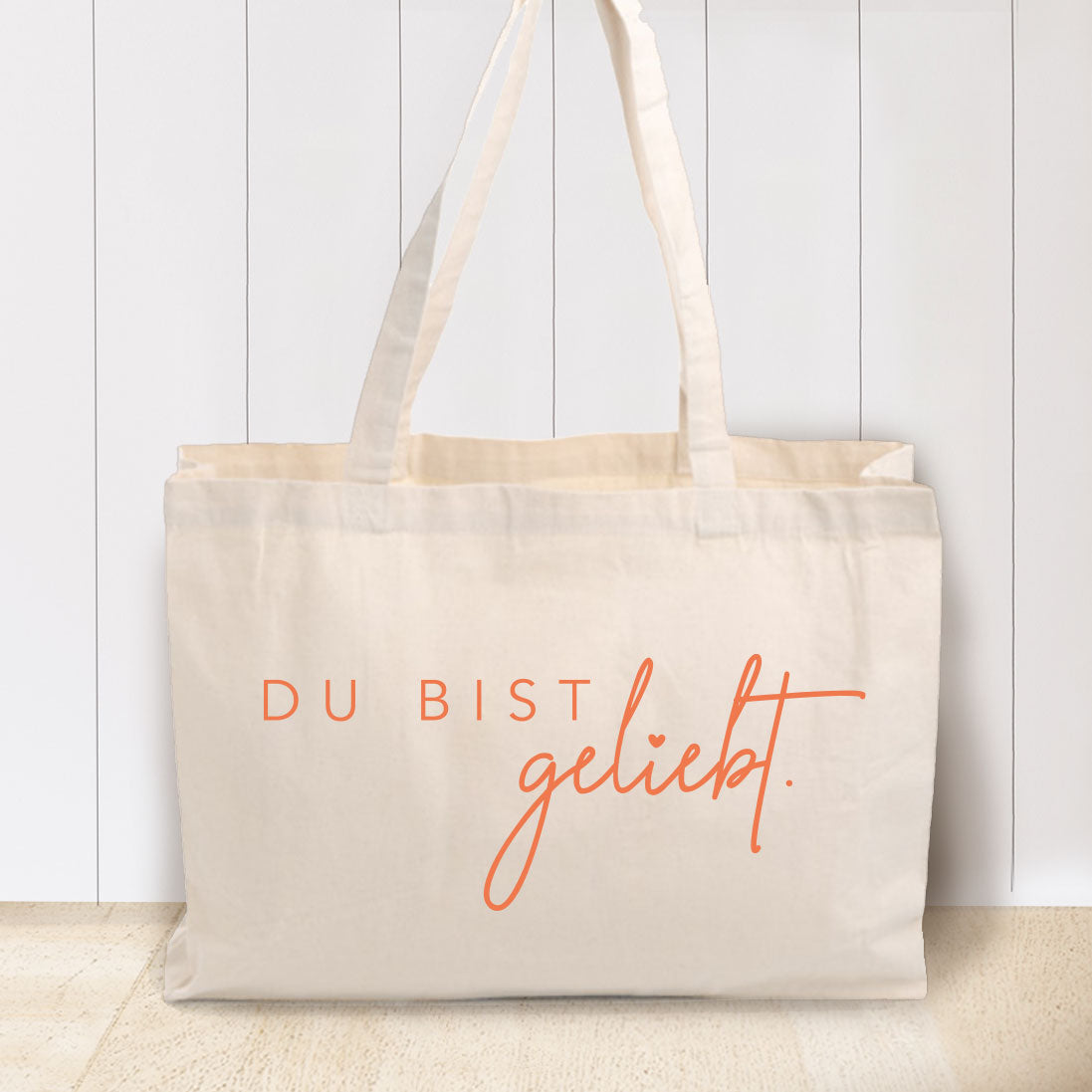 Baumwoll-Shopper "Du bist geliebt"