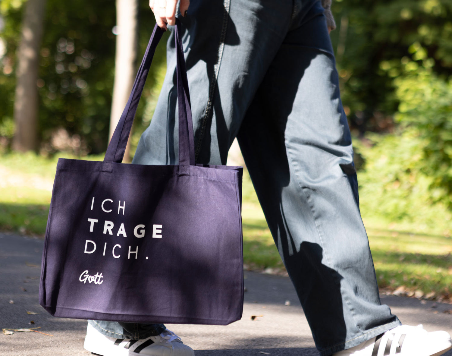 Baumwoll Einkaufstasche "Ich trage dich. Gott" 