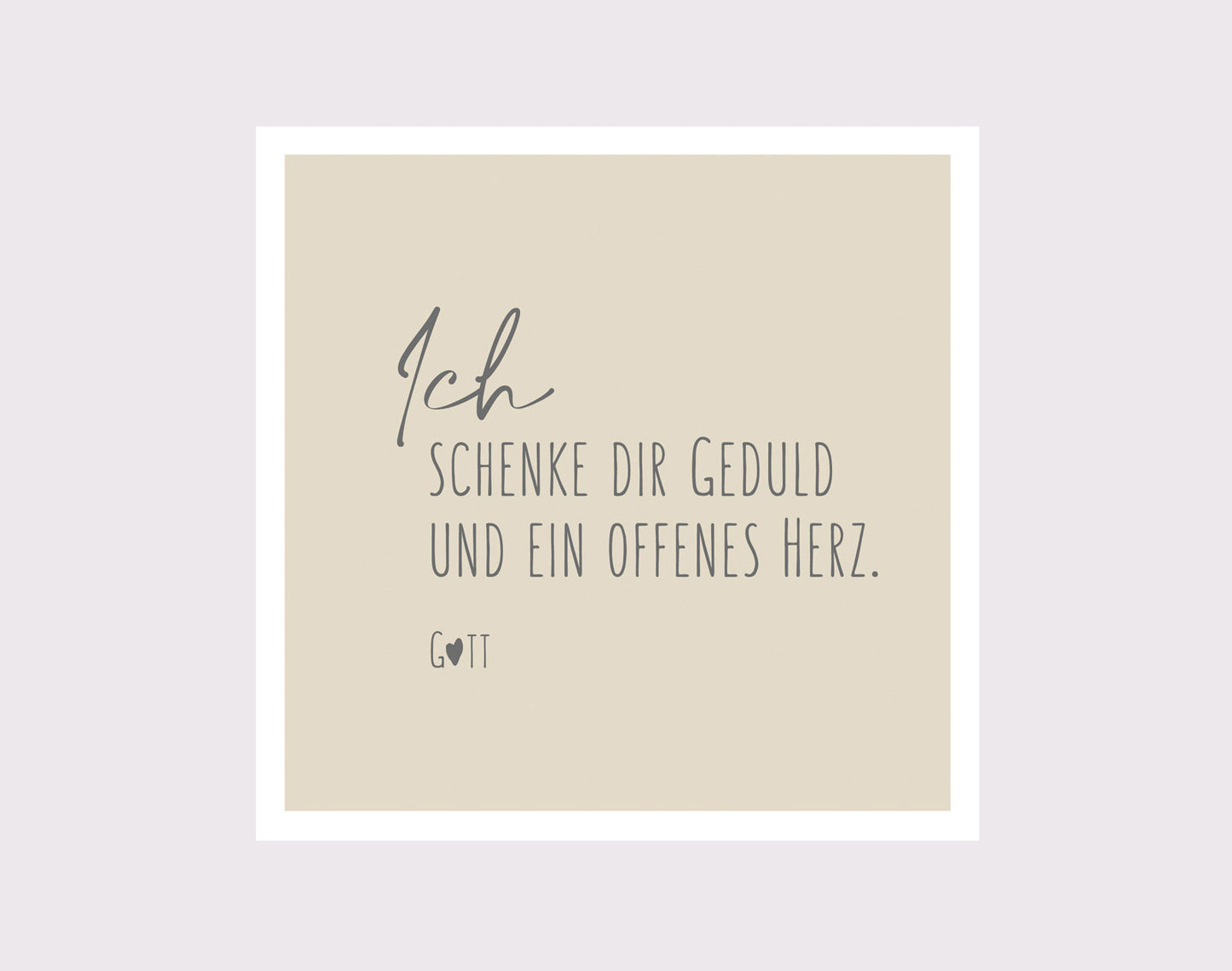 Nimm dir Zeit für dich und mich. Gott