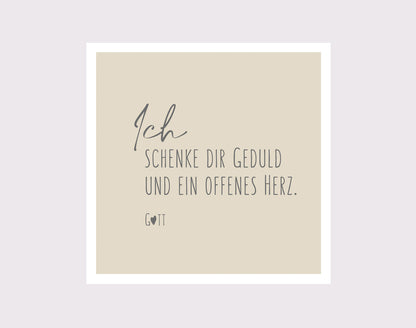 Nimm dir Zeit für dich und mich. Gott